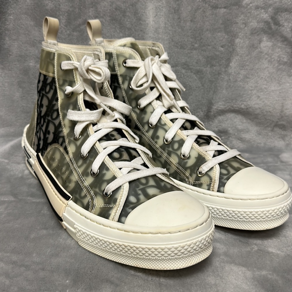 Christian Dior B23 Oblique Logo Canvas Sneakers Size 45 - Picture 3 of 10
